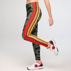 NWT Zumba Explore Leggings With Side Panels - Olive Expedition, Large